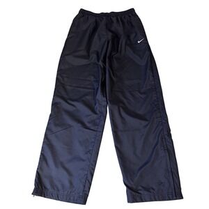 Nike Track Pants Men Large Black Zippered Leg Mesh Lined Athletic 446414-013
